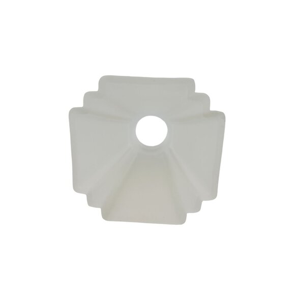 Vintage 1980s Mission Style Frosted Glass Lamp Shade Fluted Design - Picture 6 of 6